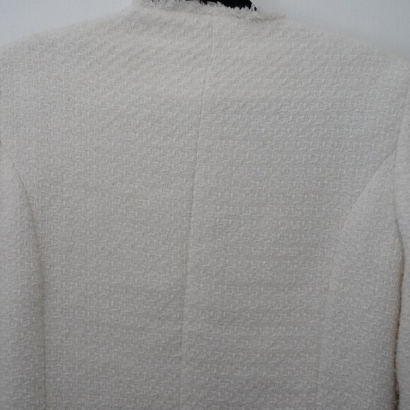 Mango Pocket Tweed Jacket w/ Gold Buttons | Size M - Picture 9 of 11